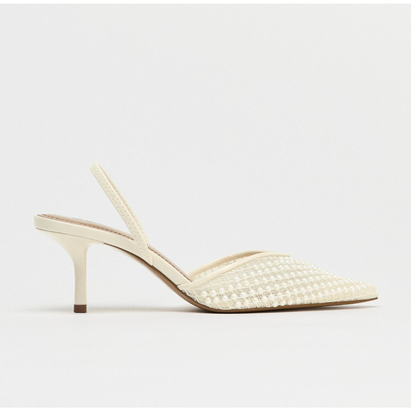 ZARA Blogger Fave!!! Embellished Slingbacks NWT 🤍 - Picture 16 of 16